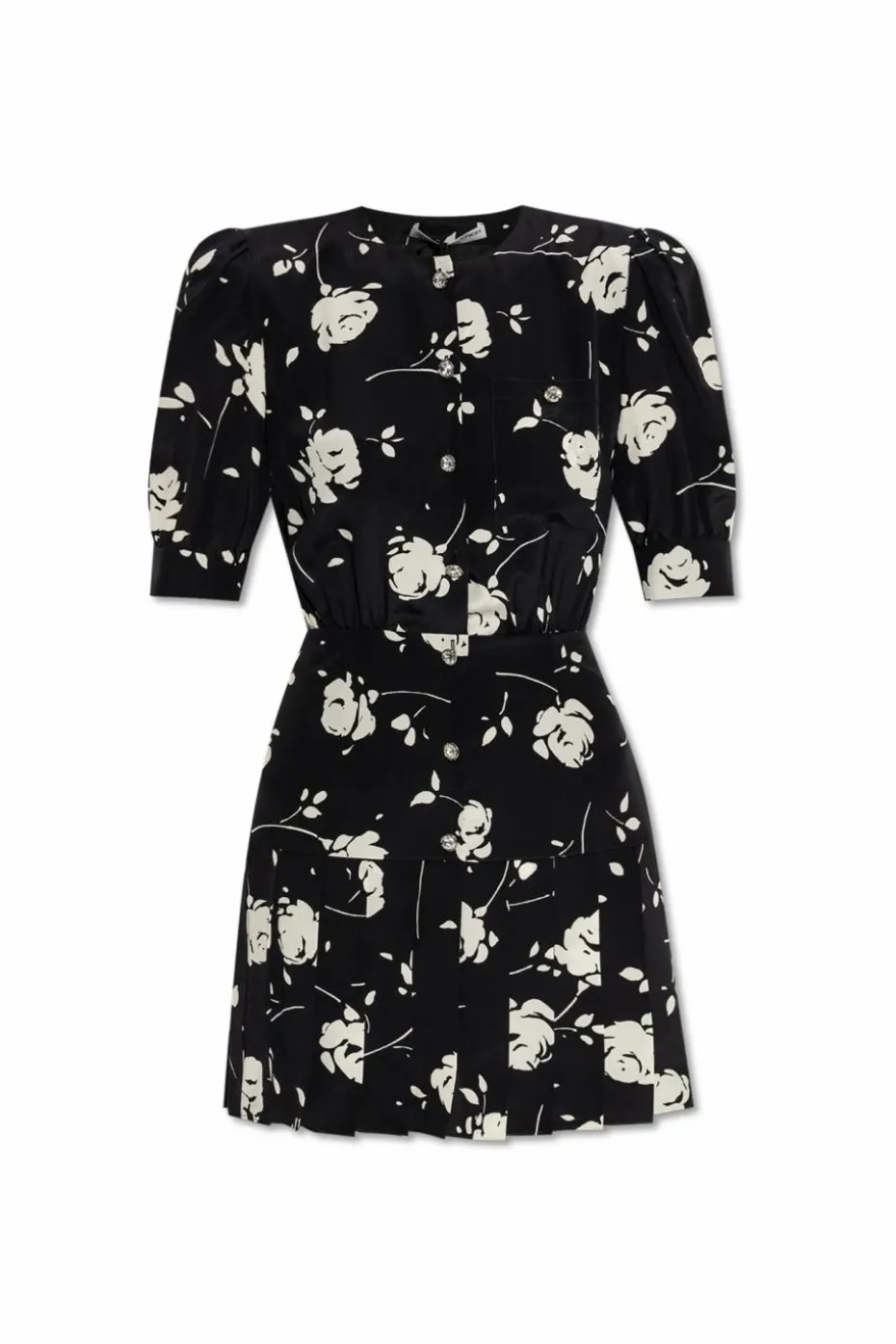 Alessandra Rich BLACK Floral motif dress