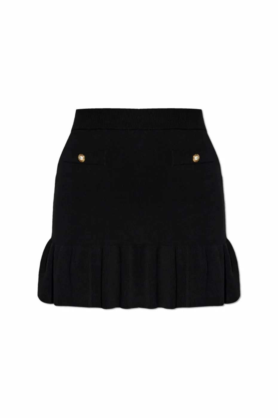Alessandra Rich BLACK Skirt with decorative pockets