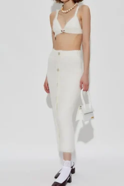 Alessandra Rich cream Wool skirt
