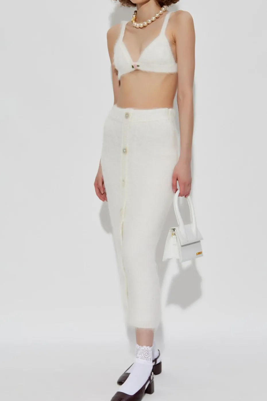 Alessandra Rich cream Wool skirt