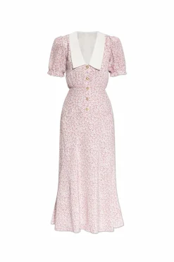 Alessandra Rich PINK Floral motif dress