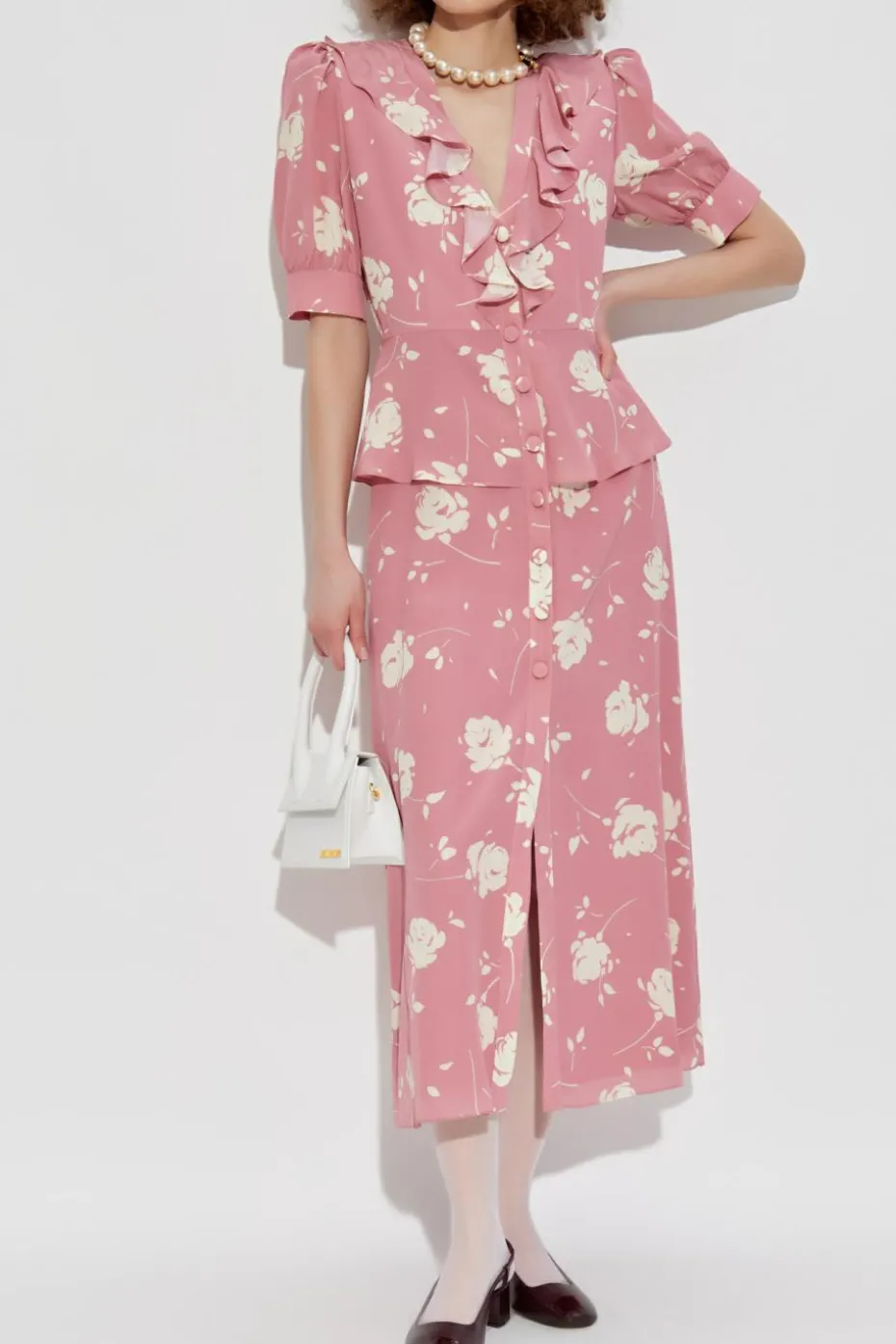Alessandra Rich PINK Silk dress