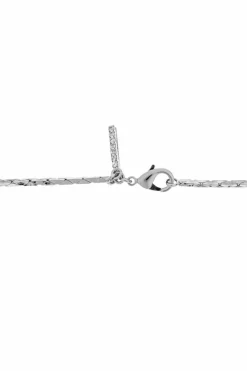 Alessandra Rich SILVER Necklace with shimmering crystals