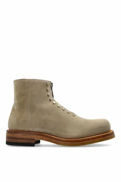 Alexander McQueen beige Leather ankle boots with studs