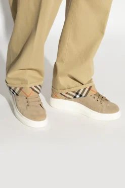 Alexander McQueen beige Leather sports shoes