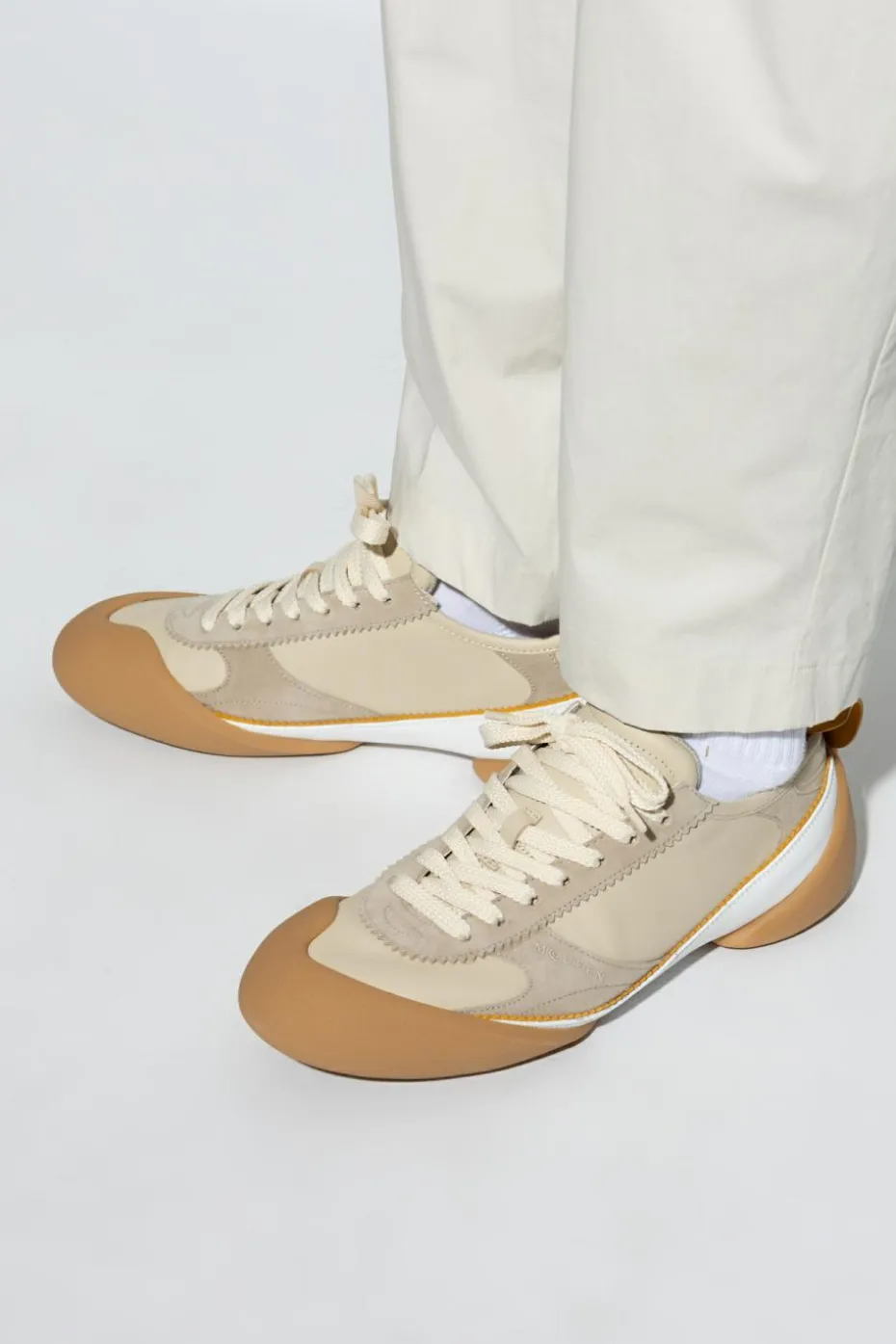 Alexander McQueen beige Sports shoes with logo