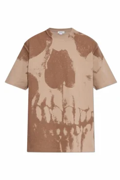 Alexander McQueen beige T-shirt with print