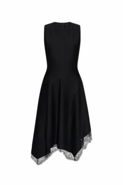 Alexander McQueen BLACK Asymmetric sleeveless dress