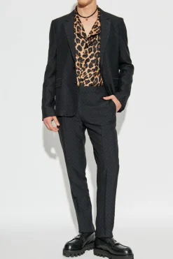 Alexander McQueen BLACK Blazer with a distinctive skull motif