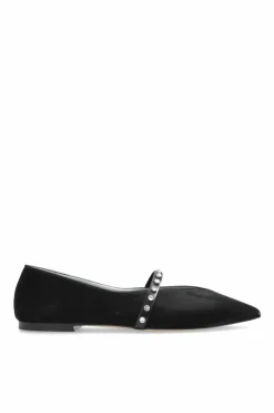 Alexander McQueen BLACK Ballet flats with shimmering crystals