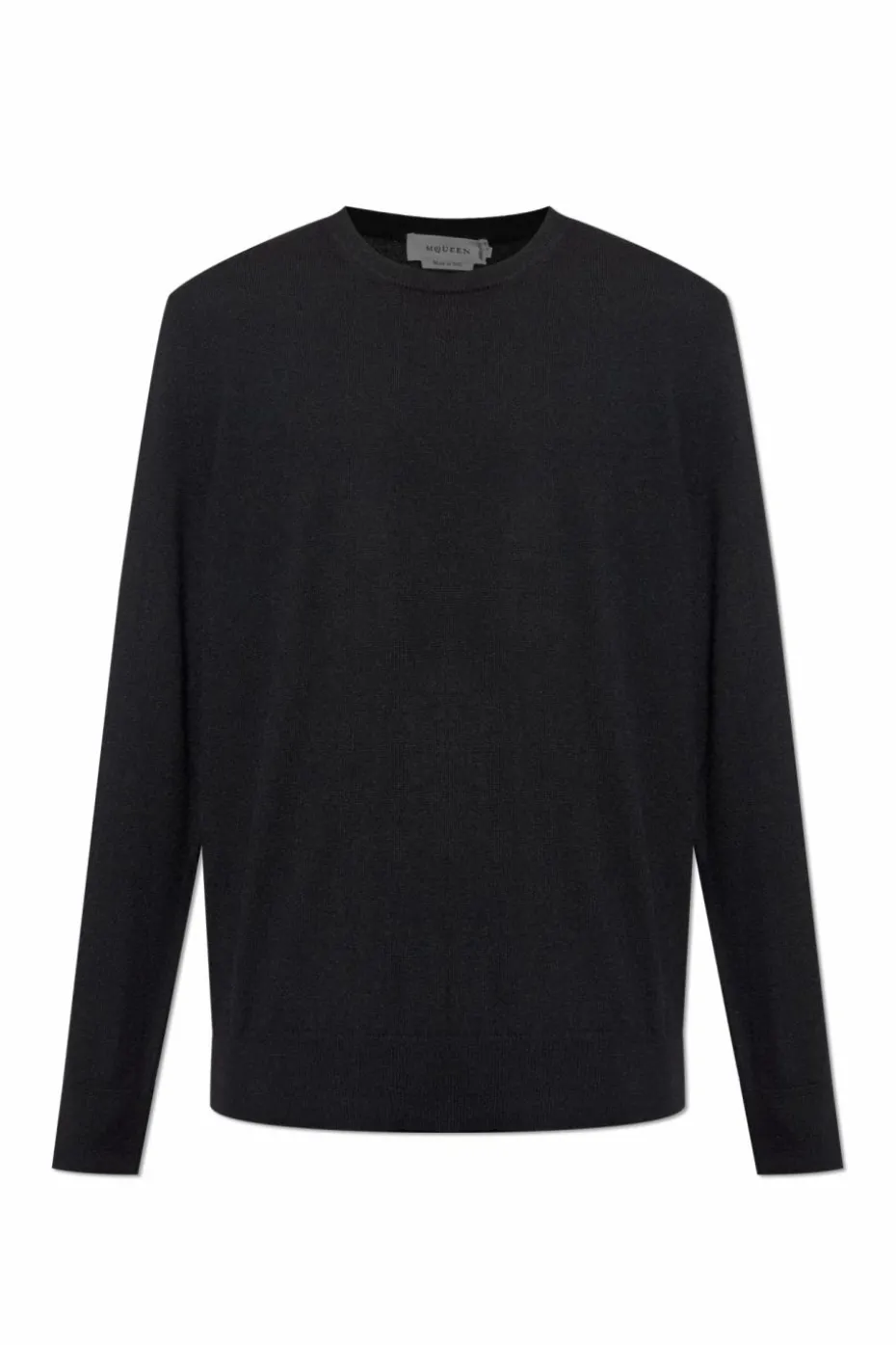 Alexander McQueen BLACK Cashmere sweater with a crew neck