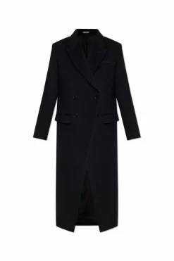 Alexander McQueen BLACK Double-breasted wool coat