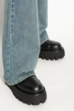 Alexander McQueen BLACK Leather ankle boots