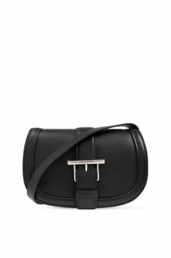 Alexander McQueen BLACK Leather bag Mini T-Bar Satchel