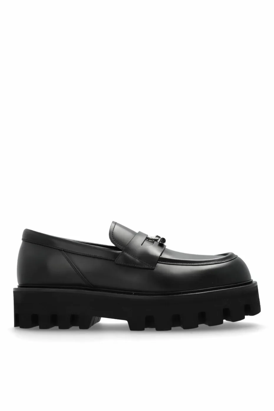 Alexander McQueen BLACK Loafers on a platform
