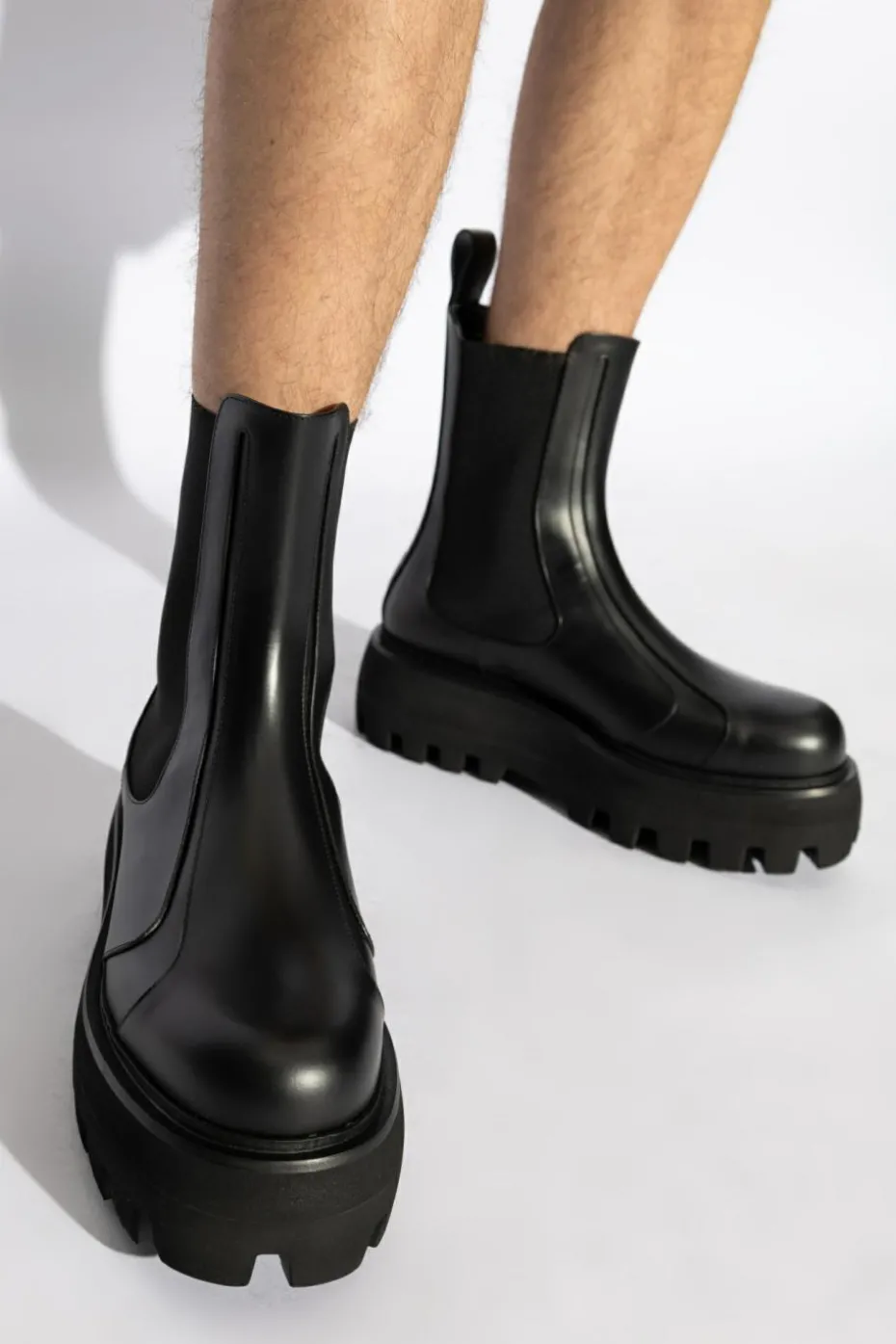 Alexander McQueen BLACK Leather ankle boots
