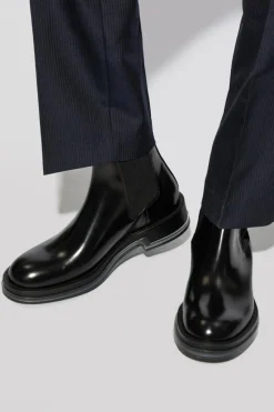 Alexander McQueen BLACK Leather Chelsea Boots