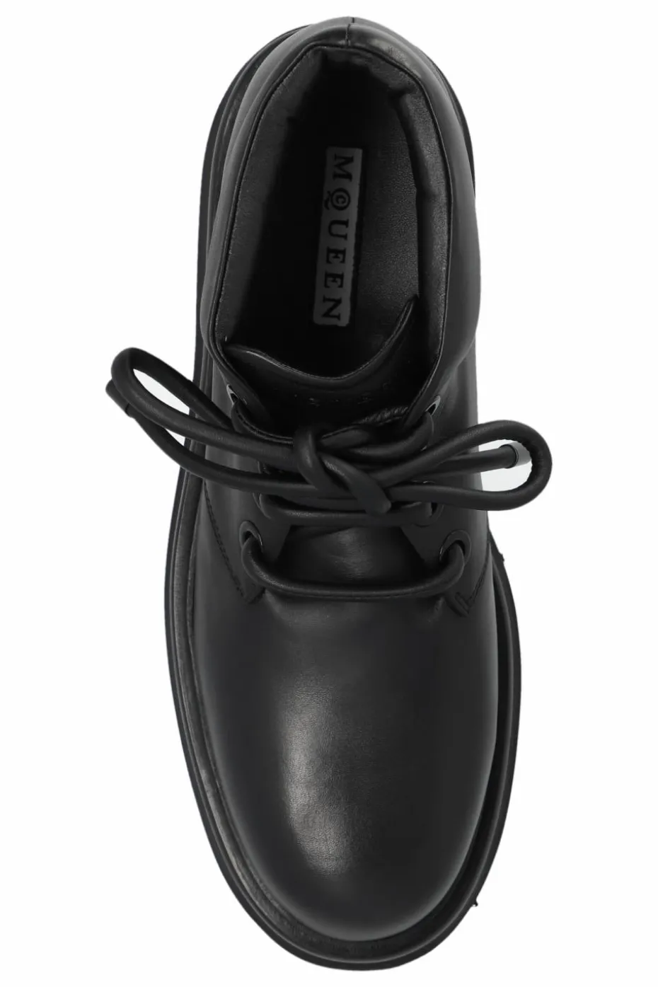 Alexander McQueen BLACK Leather Platform Boots