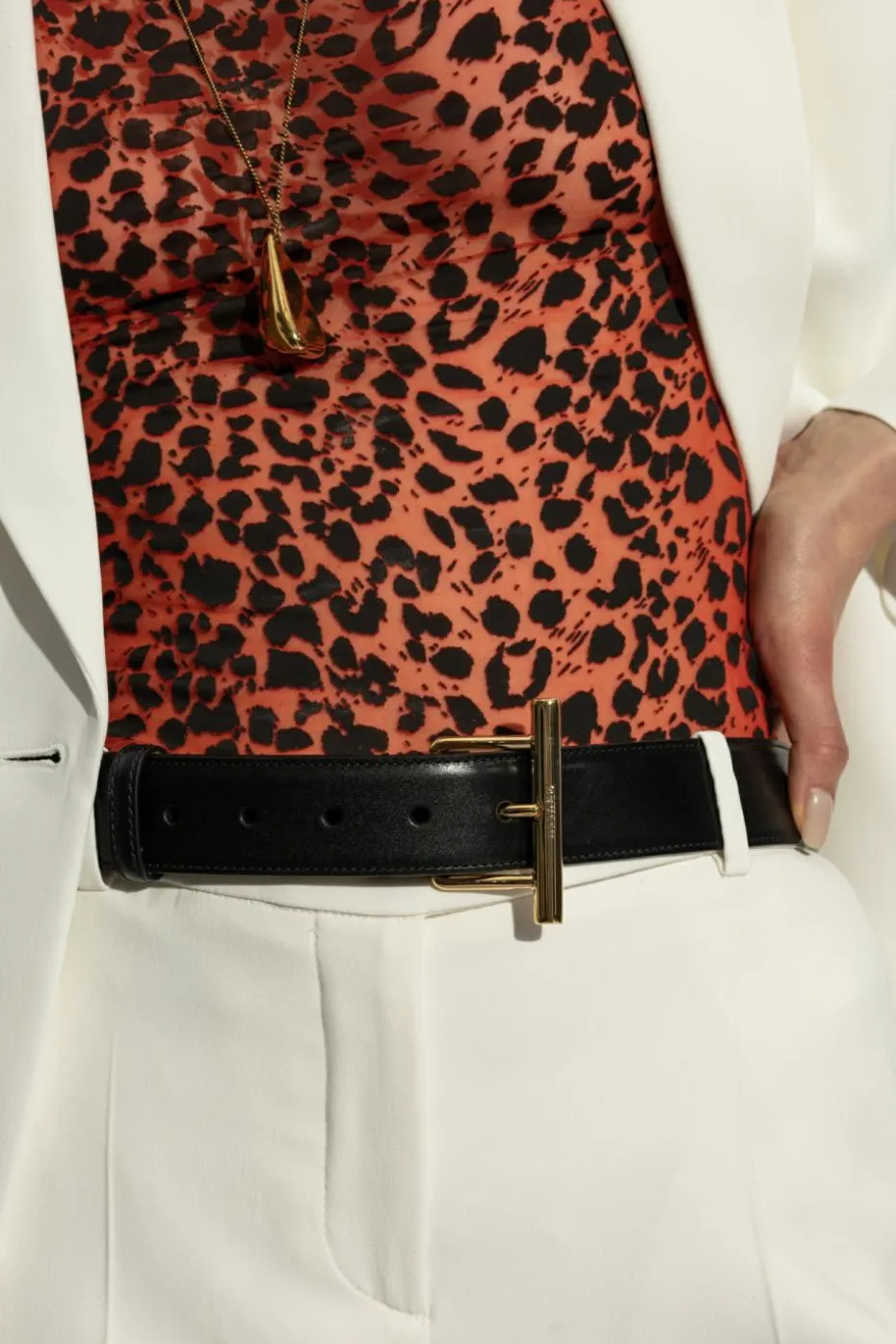 Alexander McQueen BLACK Leather belt
