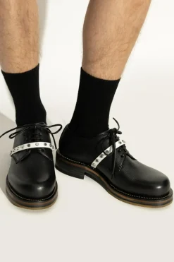 Alexander McQueen BLACK Leather shoes with studs