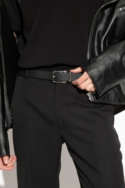 Alexander McQueen BLACK Leather belt