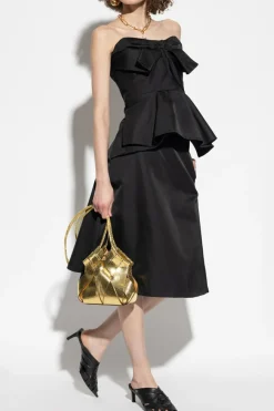 Alexander McQueen BLACK Off-shoulder corset
