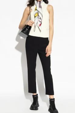 Alexander McQueen BLACK Pleat-front trousers