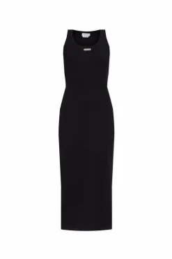 Alexander McQueen BLACK Ribbed bodycon dress