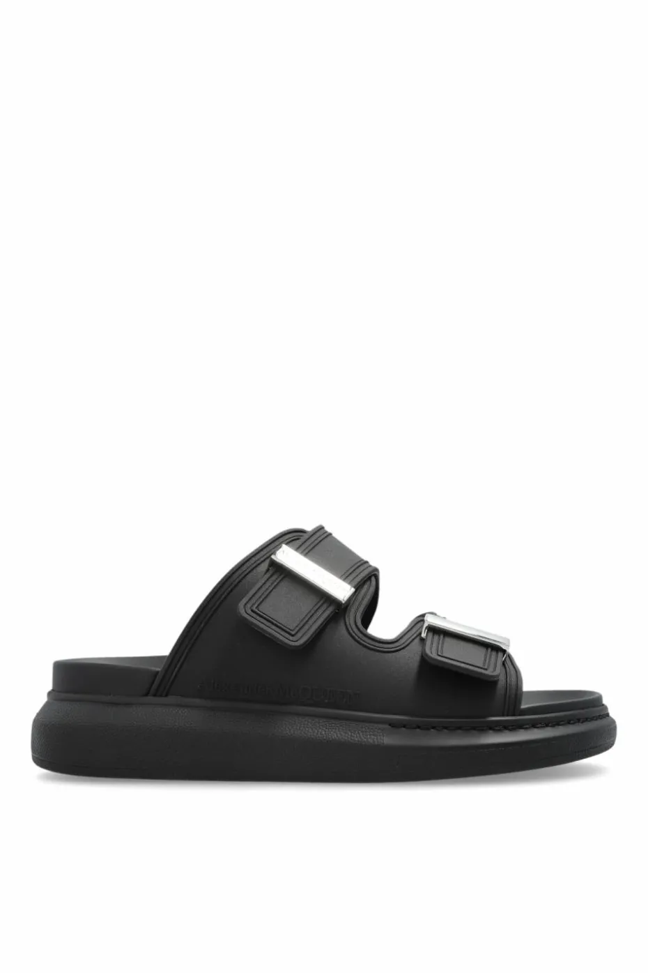 Alexander McQueen BLACK Rubber flip-flops