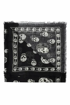 Alexander McQueen BLACK Skull Scarf