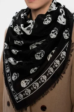Alexander McQueen BLACK Skull Scarf