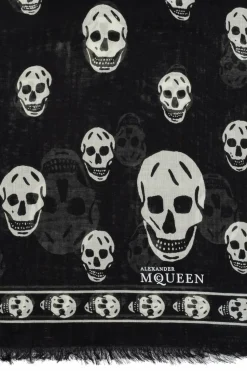 Alexander McQueen BLACK Skull Scarf