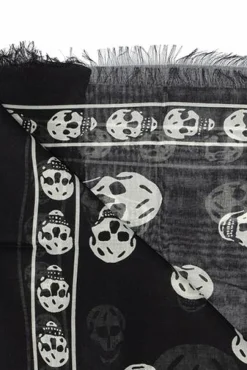 Alexander McQueen BLACK Skull Scarf