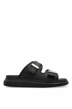 Alexander McQueen BLACK Slides with logo