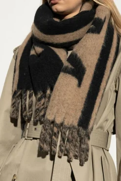 Alexander McQueen BLACK Scarf with fringes