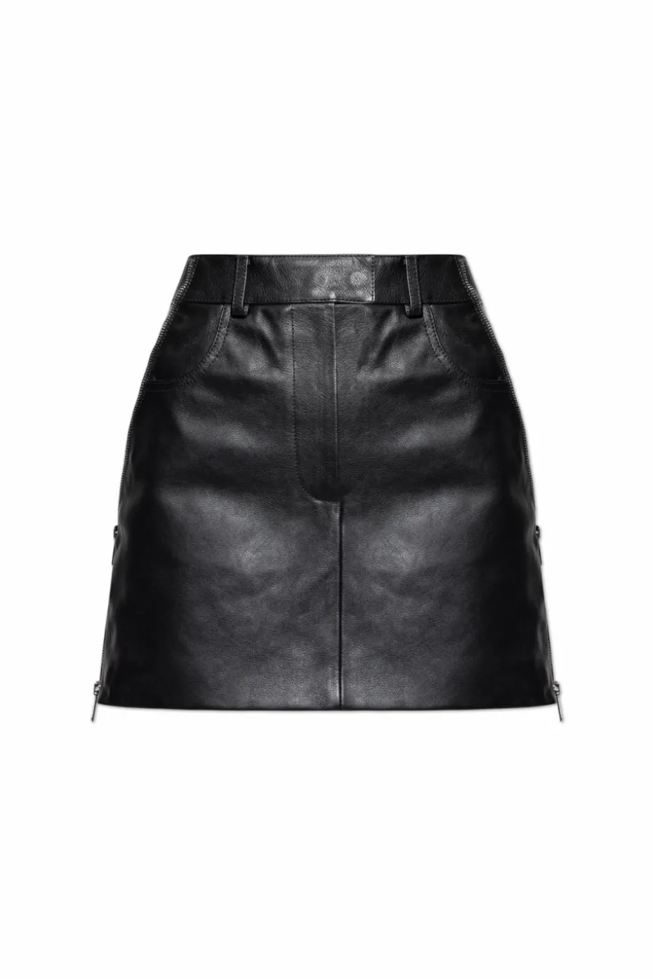 Alexander McQueen BLACK Short leather skirt