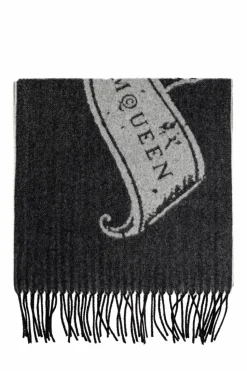 Alexander McQueen BLACK Scarf with fringes