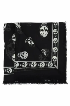 Alexander McQueen BLACK Scarf with logo