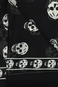 Alexander McQueen BLACK Scarf with logo