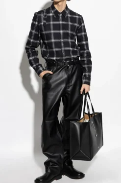 Alexander McQueen BLACK Shirt with check pattern