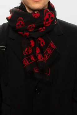Alexander McQueen BLACK Scarf with logo