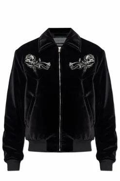 Alexander McQueen BLACK Velvet jacket with embroidery