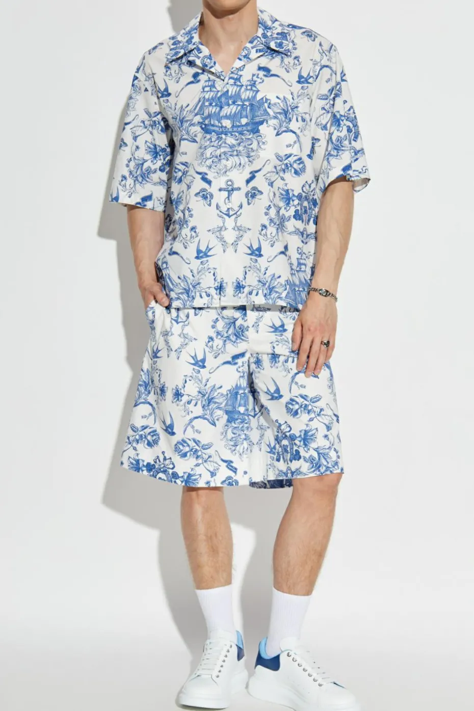 Alexander McQueen BLUE Printed shirt