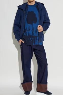Alexander McQueen BLUE T-shirt with print