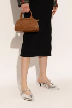 Alexander McQueen BROWN Handbag "Birdee Boston Mini"