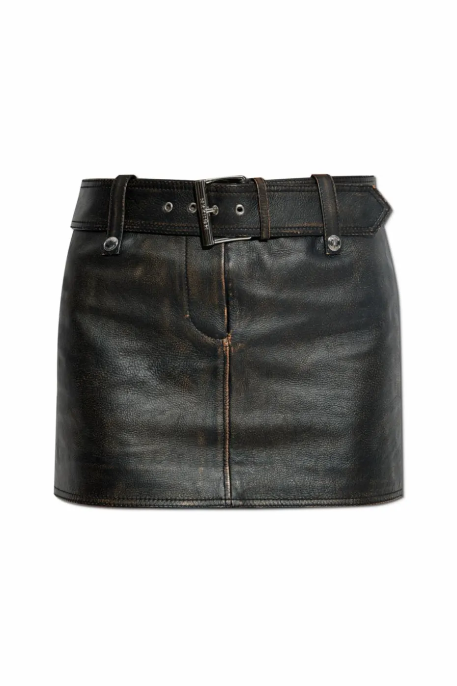 Alexander McQueen BROWN Leather skirt