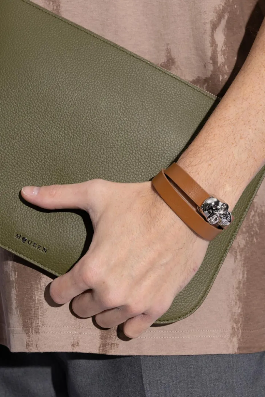 Alexander McQueen BROWN Leather bracelet