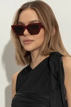 Alexander McQueen BURGUNDY Sunglasses