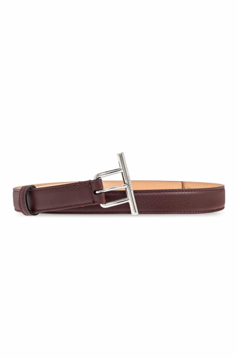 Alexander McQueen BURGUNDY Leather belt