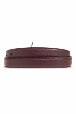 Alexander McQueen BURGUNDY Leather belt